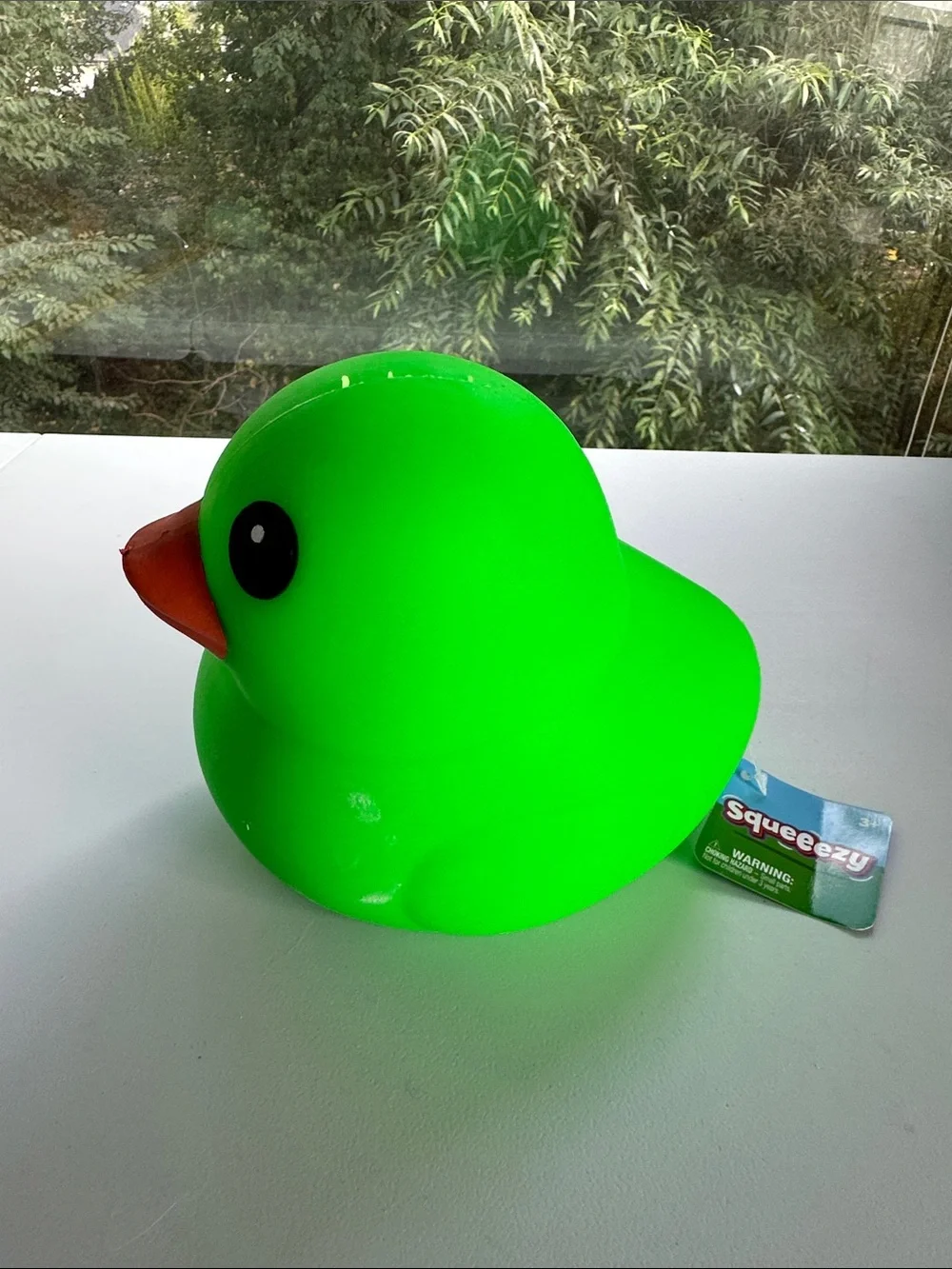 Squeeezy Bright Green Duck Jumbo Giant Squishy Squeezy Sensory Fidget Toymendous